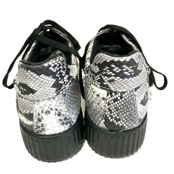 J By Janiko Sneakers Flatform 39 US 9 Womens Snakeskin Python Leather New - Picture 6 of 12